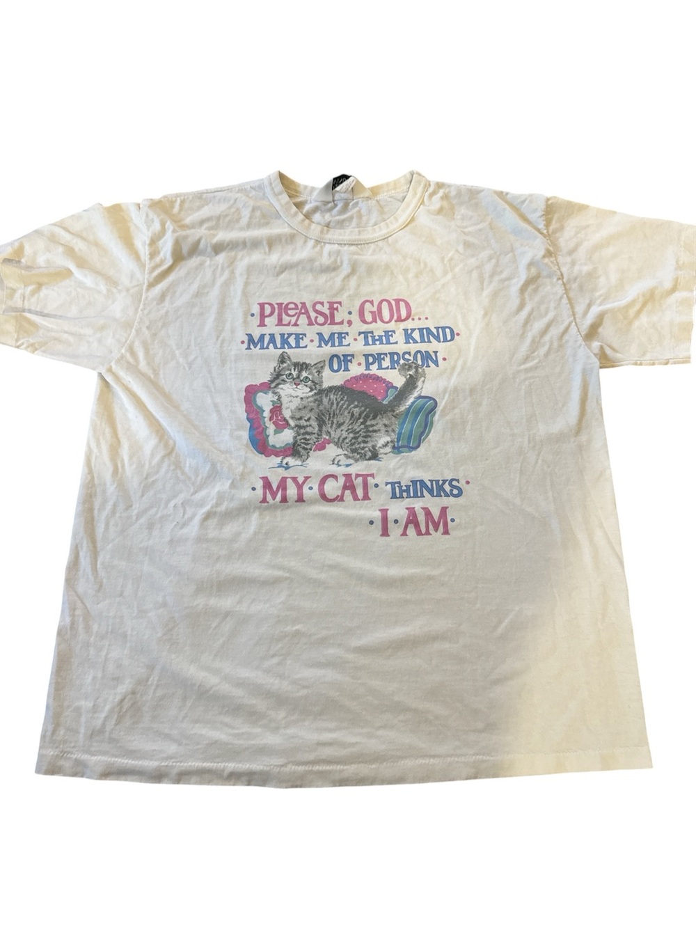 Vintage single stitch please god make me the kind of person my cat thinks I am